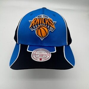 Mitchell & Ness NBA Knicks Snapback Hat‎ Pro Crown Fit Structured Basketball NEW